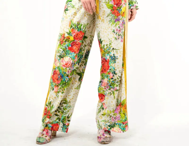 Harriet Elastic Waist Pants In Cream Floral Combo 1
