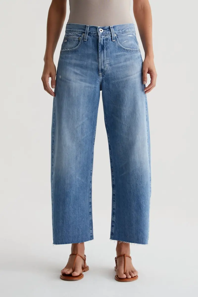 Hattie Barrel Crop Jeans In Divergent 1