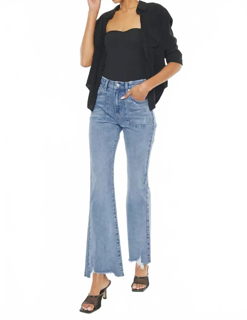 Hawthorne High Rise Flared Jeans In Denim 1