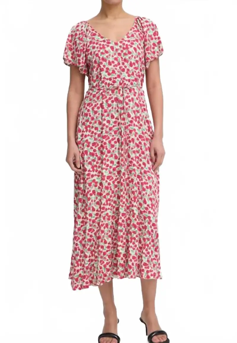 Hayley Midi Dress In Pink 1