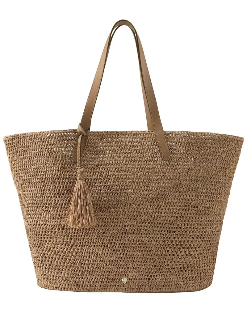 Helen Kaminski Dana Raffia & Leather Bag 1