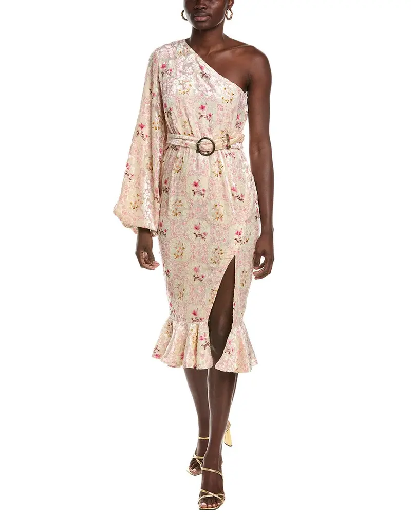 Hemant & Nandita One-Shoulder Midi Dress 1