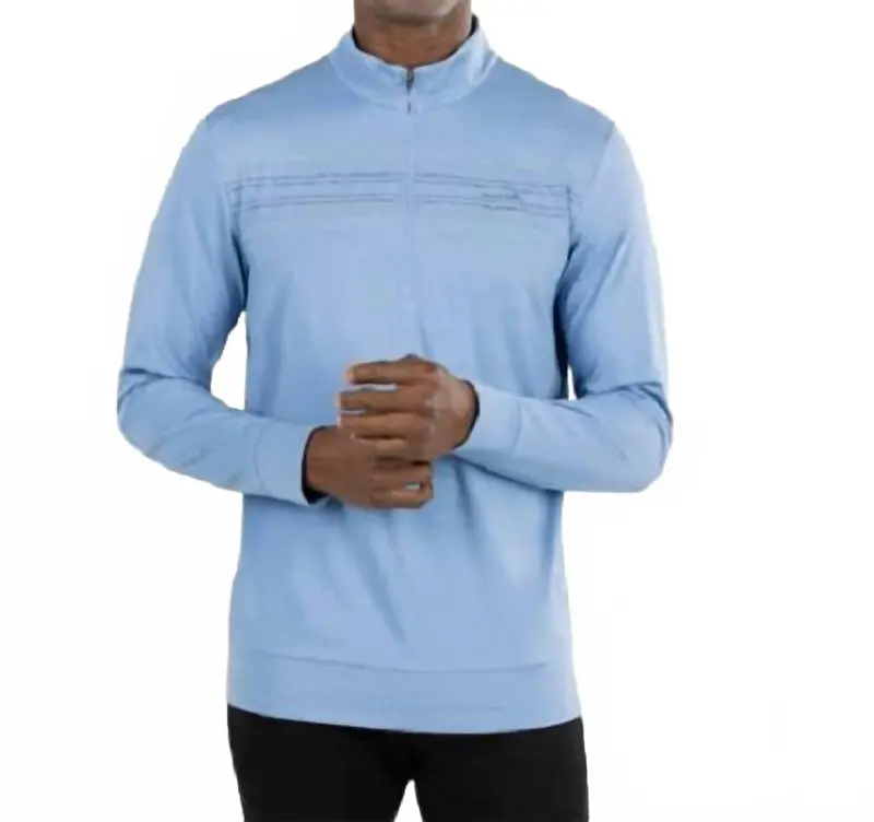 Heritage Quarter Zip Jacket In Heather Riviera 1