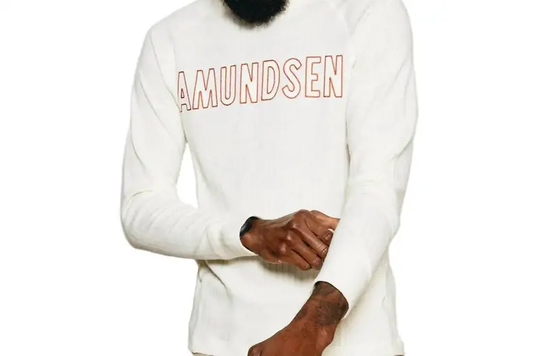 Hero's Hide Crew Neck Jumper In Natural/Logo 1