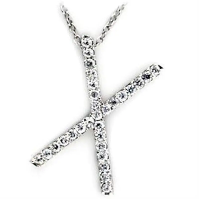 High-Polished 925 Sterling Silver Pendant With Aaa Grade Cz In Clear 1