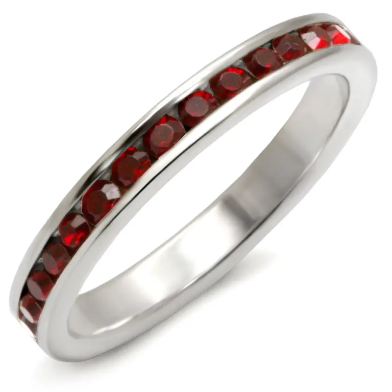High-Polished 925 Sterling Silver Ring With Top Grade Crystal In Siam 1