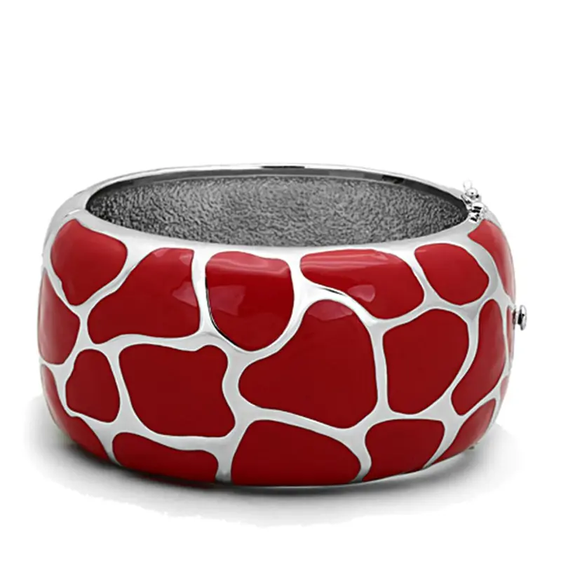 High Polished (No Plating) Stainless Steel Bangle With Epoxy In Siam 1