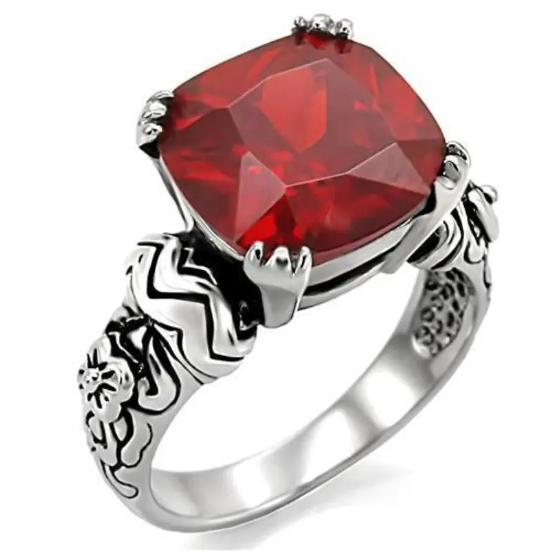 High Polished (No Plating) Stainless Steel Ring With Aaa Grade Cz In Siam 1