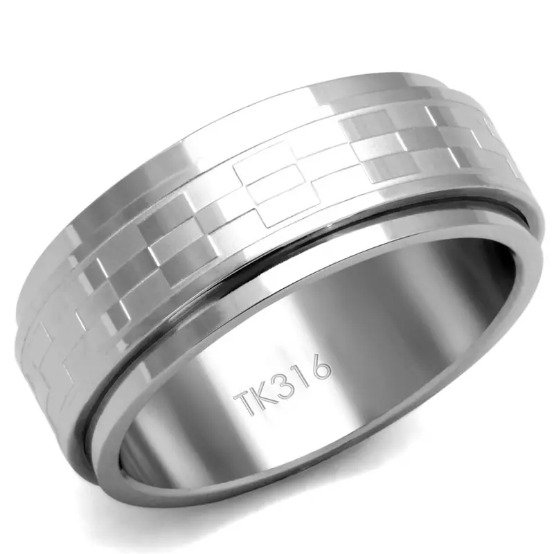High Polished (No Plating) Stainless Steel Ring With No Stone 1