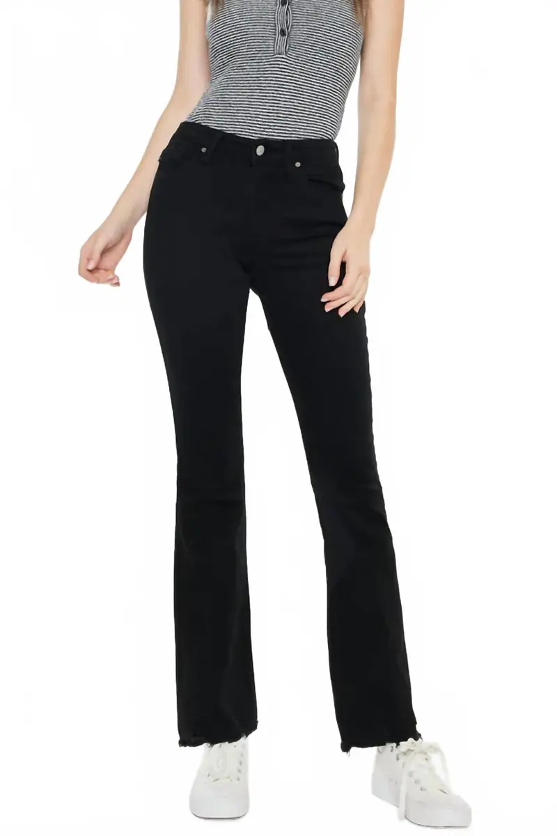 High Rise Bootcut Jean In Black 1