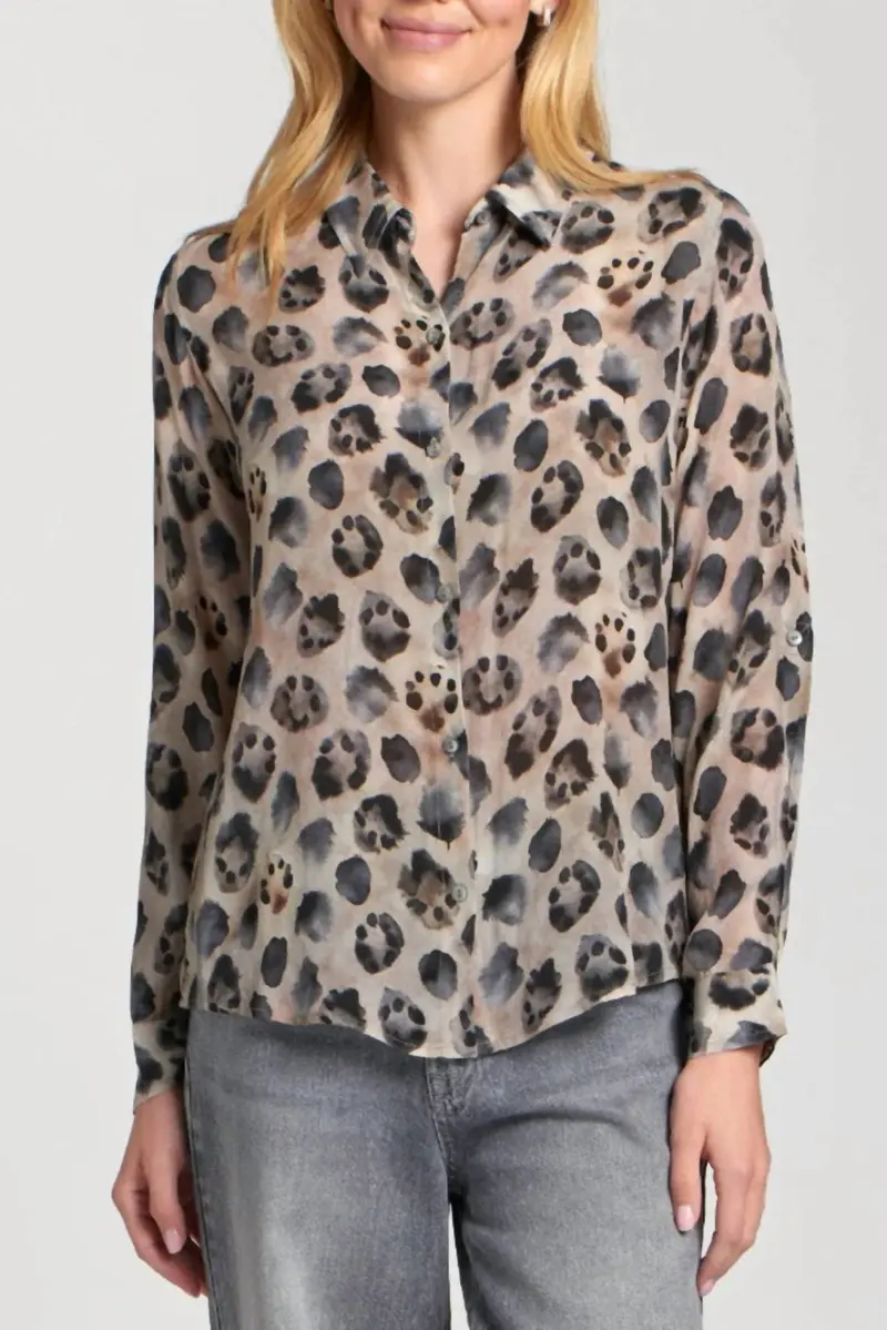 High Road Long Sleeve Blouse In Latte 1