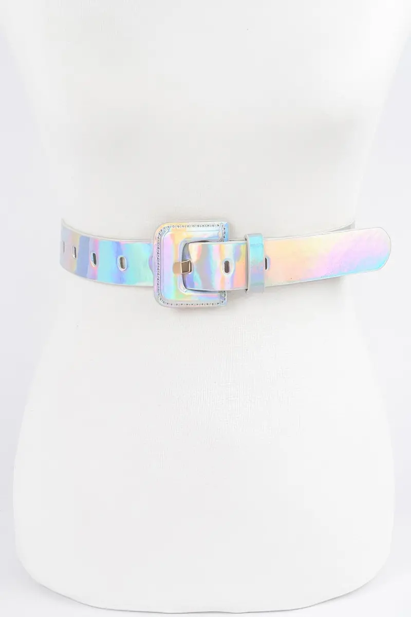Holograme Metallic Plus Size Belt 1