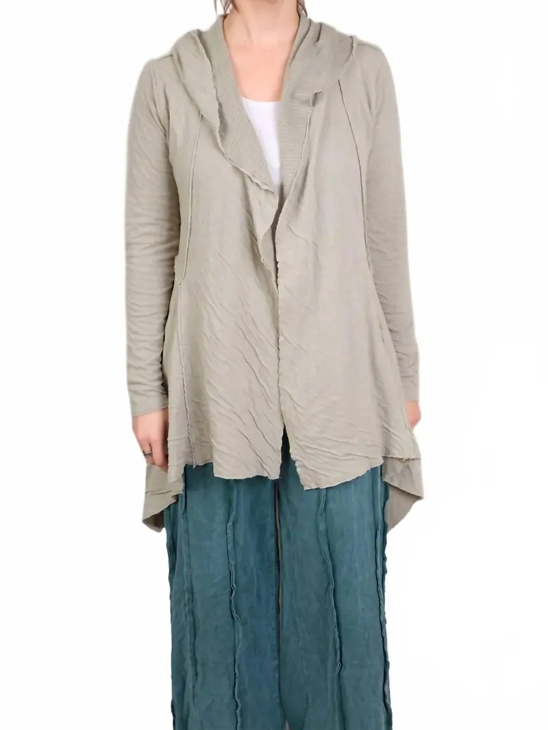 Hooded Jacket In Basalm Green 1