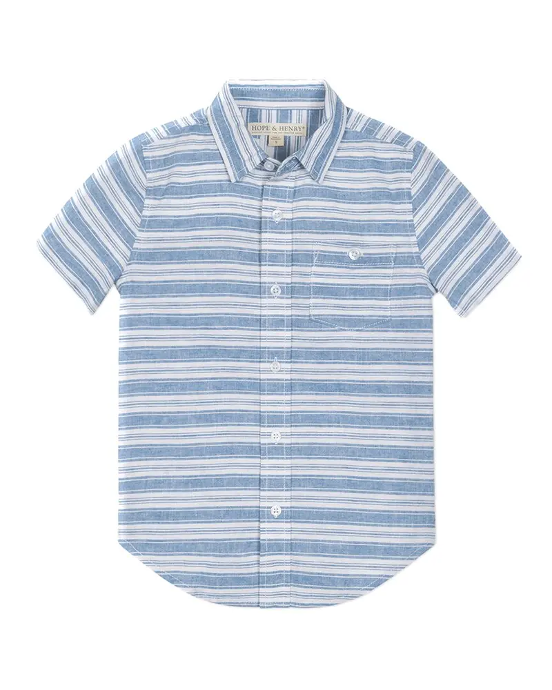 Hope & Henry Button-Down Linen Shirt 1