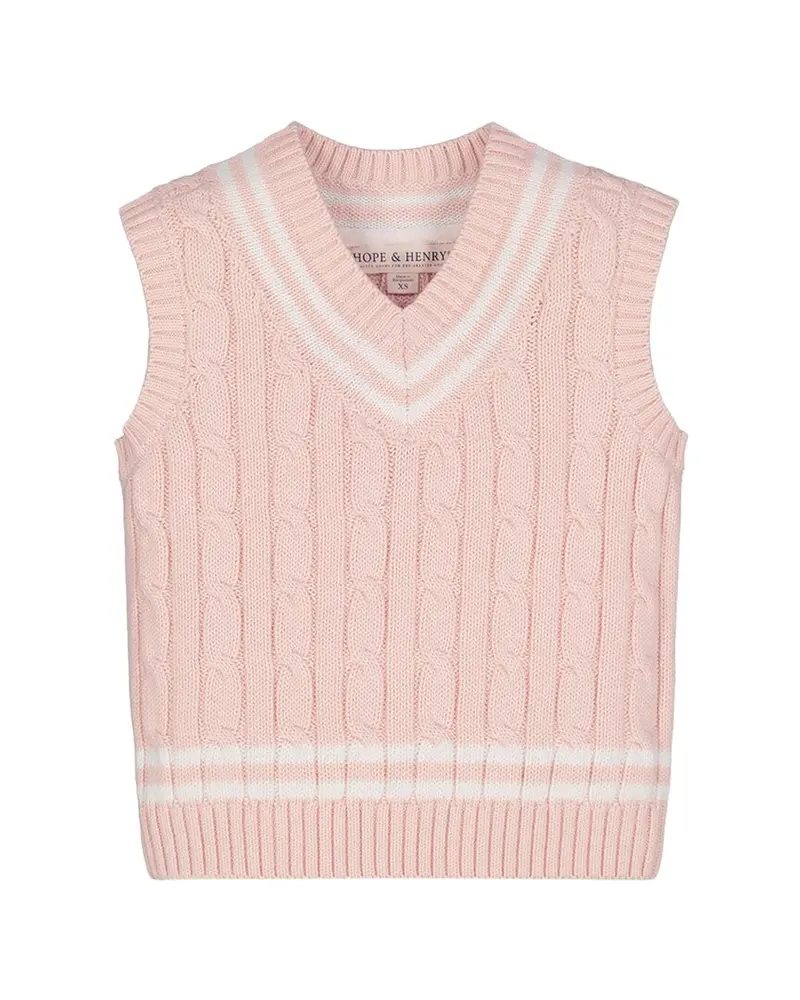 Hope & Henry Cable Tennis Sweater Vest 1