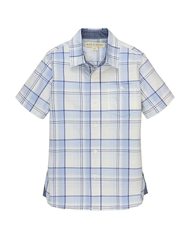 Hope & Henry Plaid Short Sleeve Shirt 1