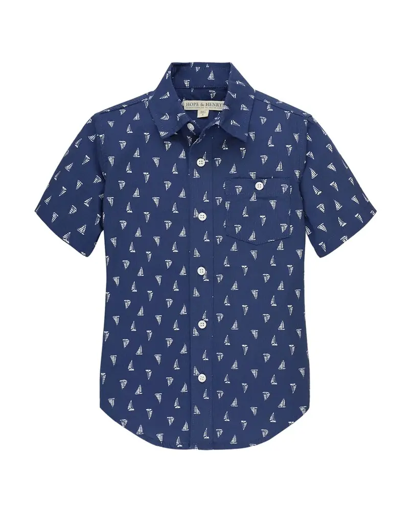 Hope & Henry Seersucker Printed Shirt 1