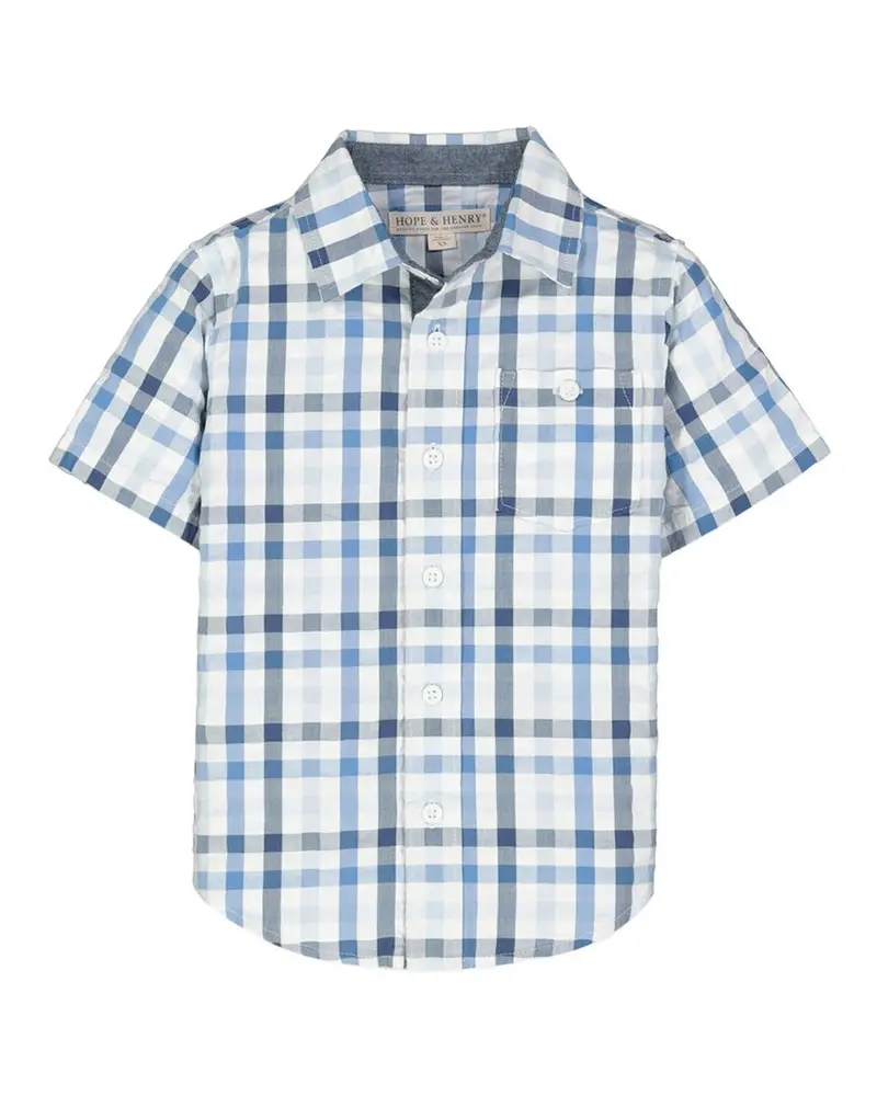 Hope & Henry Seersucker Short Sleeve Shirt 1