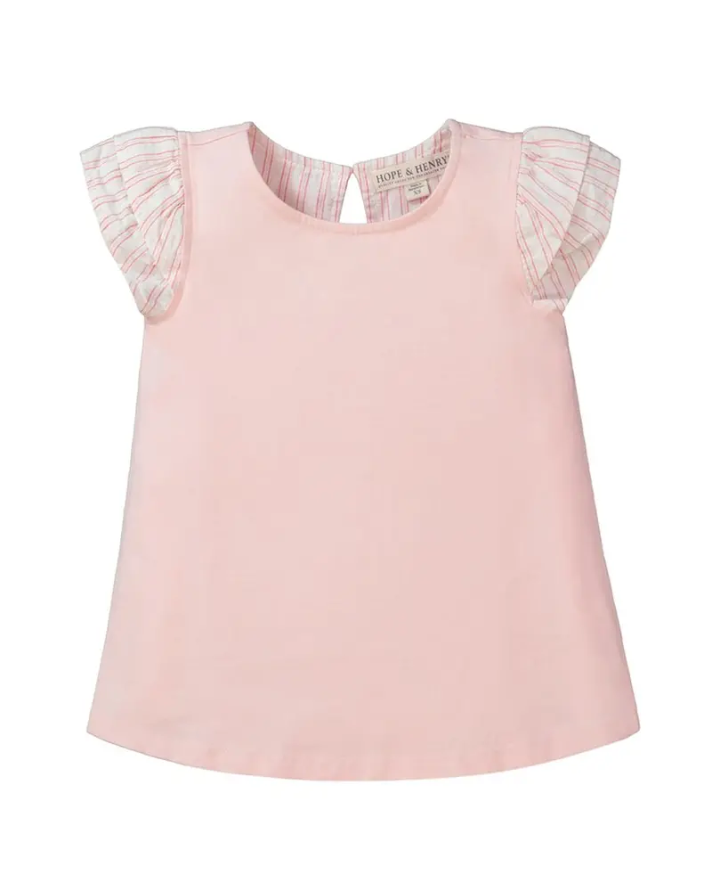 Hope & Henry Short Sleeve Ruffle Blouse 1