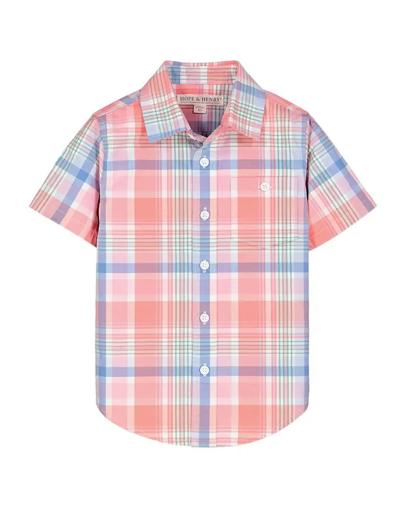 Hope & Henry Stretch Poplin Short Sleeve Shirt 1