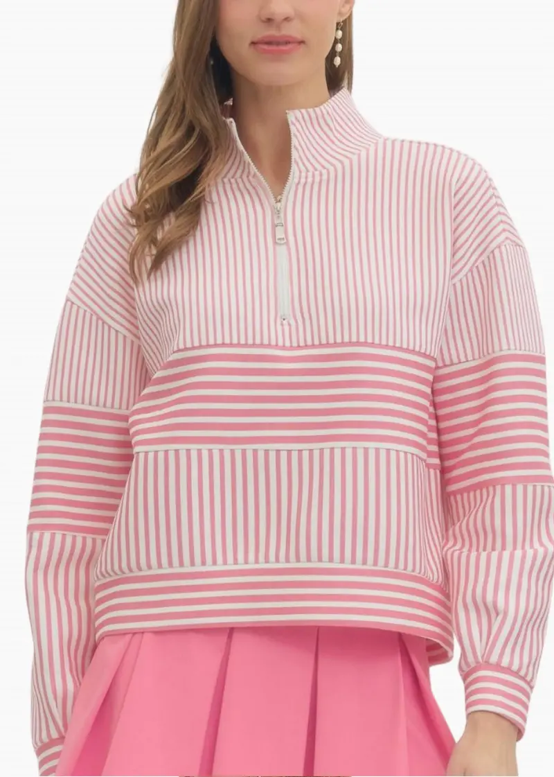 Hudon Pullover Top In Pink 1