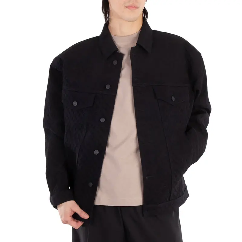 Hugo Boss Monogram-Embossed Cotton Denim Jacket 1