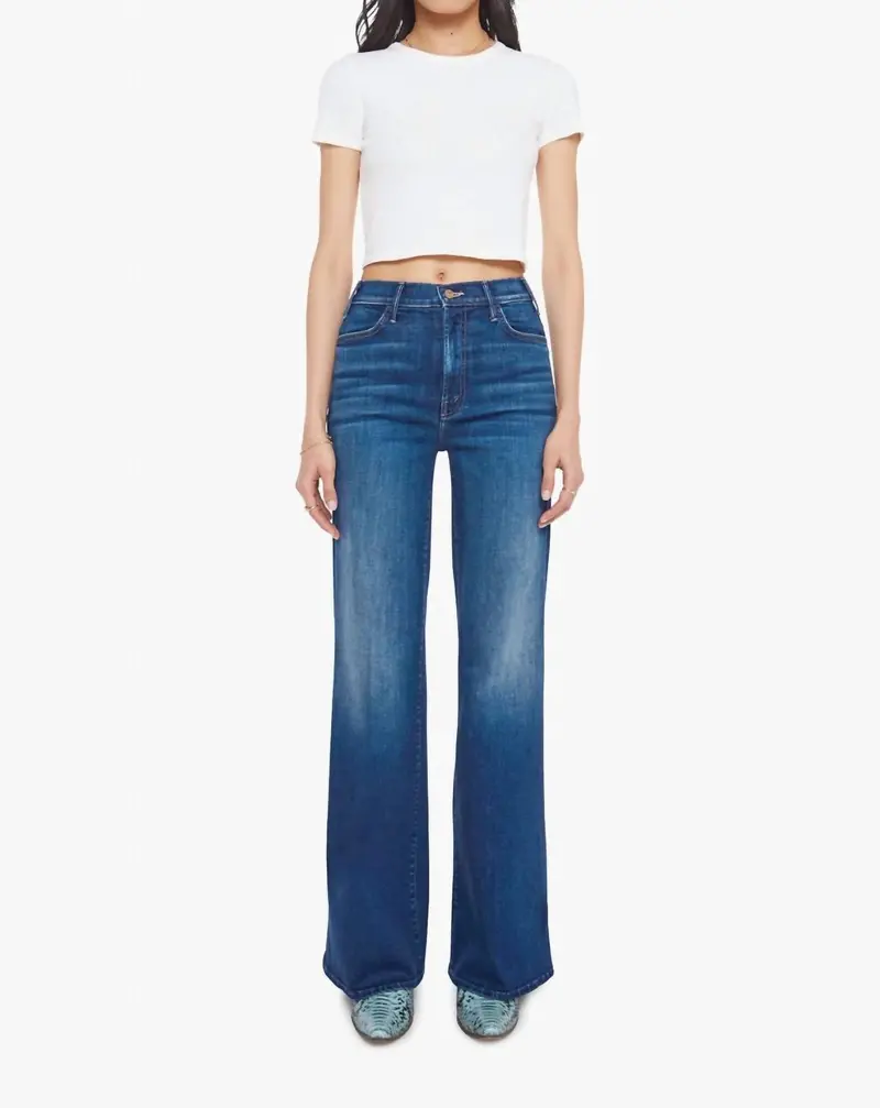 Hustler Roller Sneak Wide Leg Jeans In Troublemaker 1