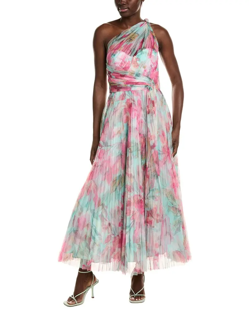 Hutch Philippa Pleated Mesh Gown 1