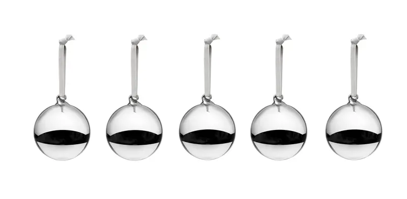 Iittala Glass Ball 80Mm Silver Mirror 5 Piece Set 1