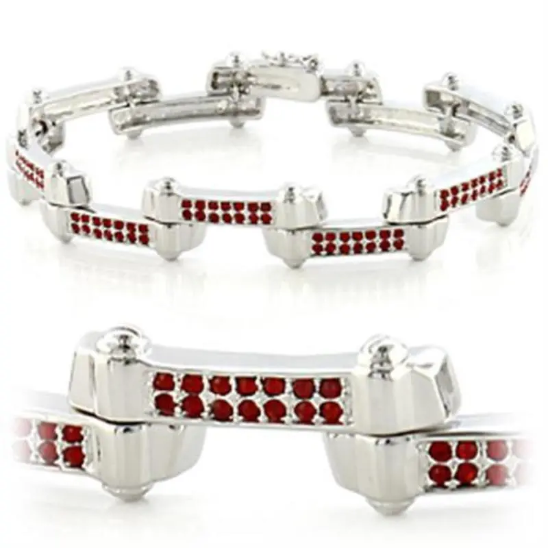 Imitation Rhodium Brass Bracelet With Top Grade Crystal In Siam 1