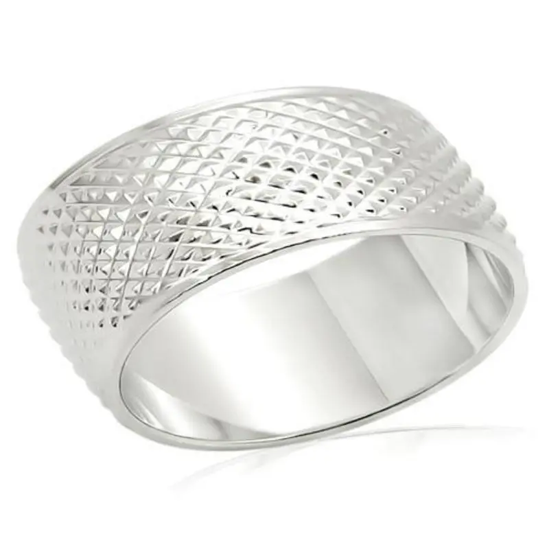 Imitation Rhodium Brass Ring With No Stone 1