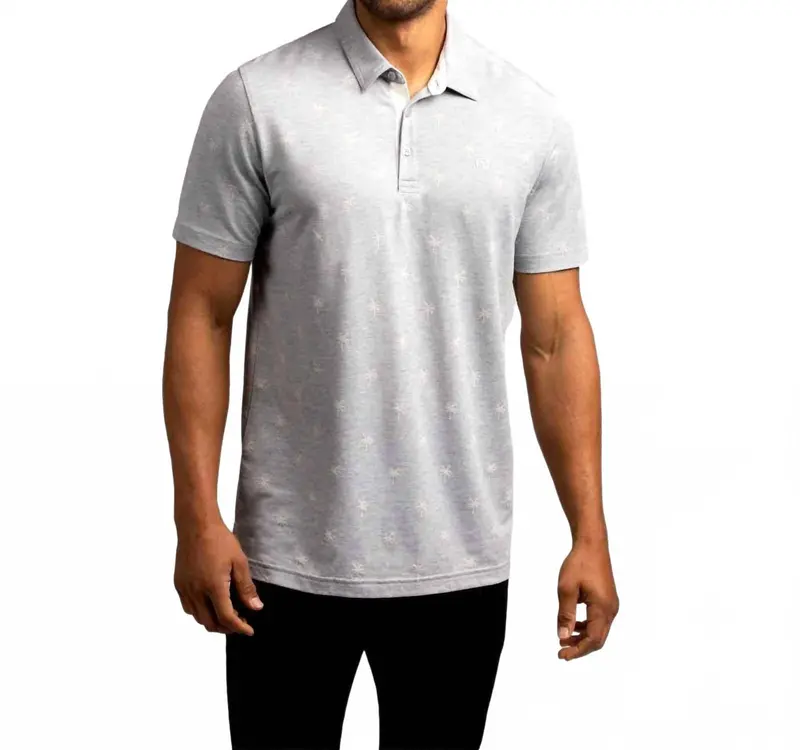 In Flight Polo Shirt In Heather Grey 1