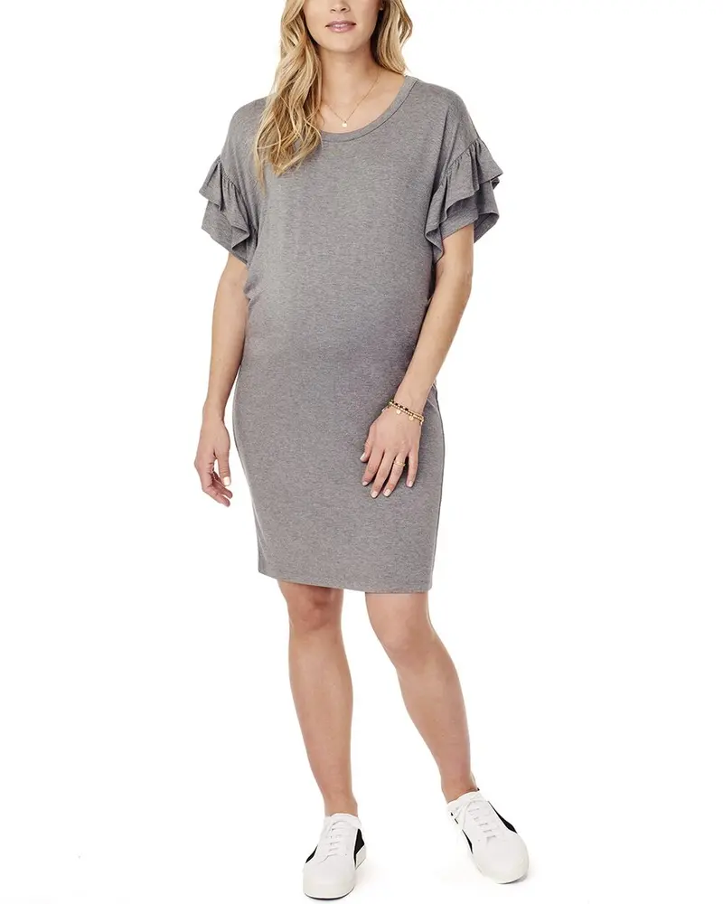 Ingrid & Isabel Maternity Ruffle Sleeve T-Shirt Dress 1