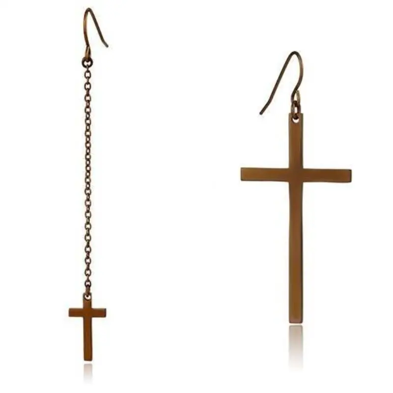 Ip Coffee Light Stainless Steel Earrings With No Stone 1