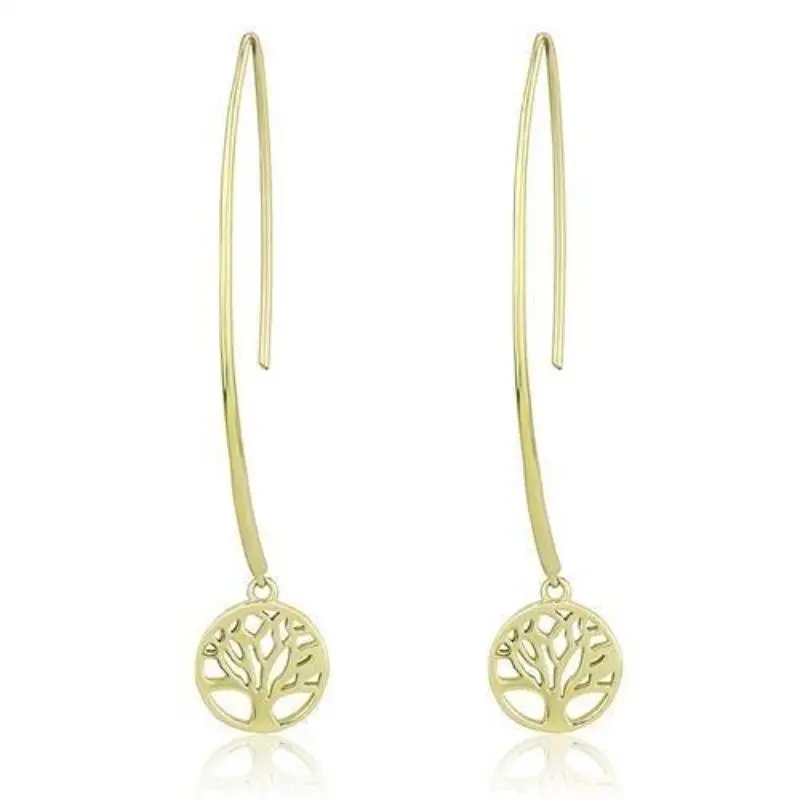 Ip Gold(Ion Plating) Stainless Steel Earrings With No Stone 1