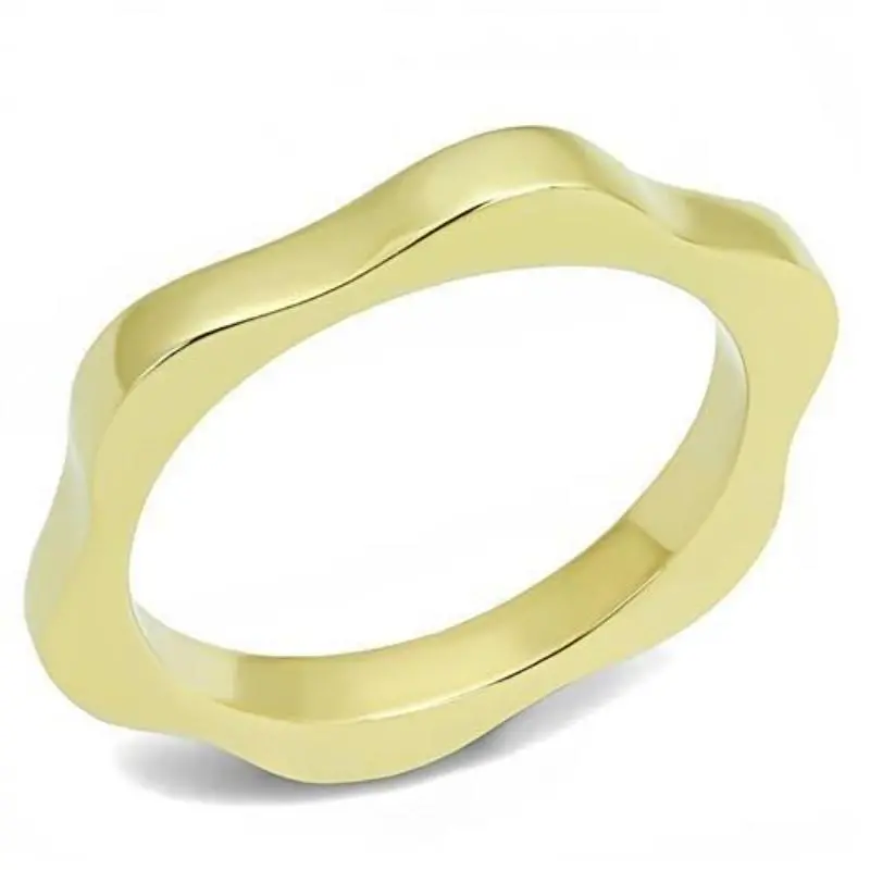Ip Gold(Ion Plating) Stainless Steel Ring With No Stone 1