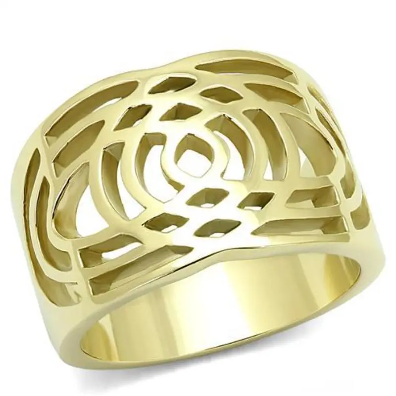 Ip Gold(Ion Plating) Stainless Steel Ring With No Stone 1
