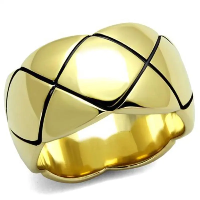 Ip Gold(Ion Plating) Stainless Steel Ring With No Stone 1