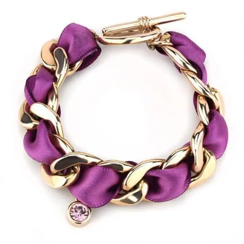 Ip Rose Gold(Ion Plating) Stainless Steel Bracelet With Top Grade Crystal In Rose 1