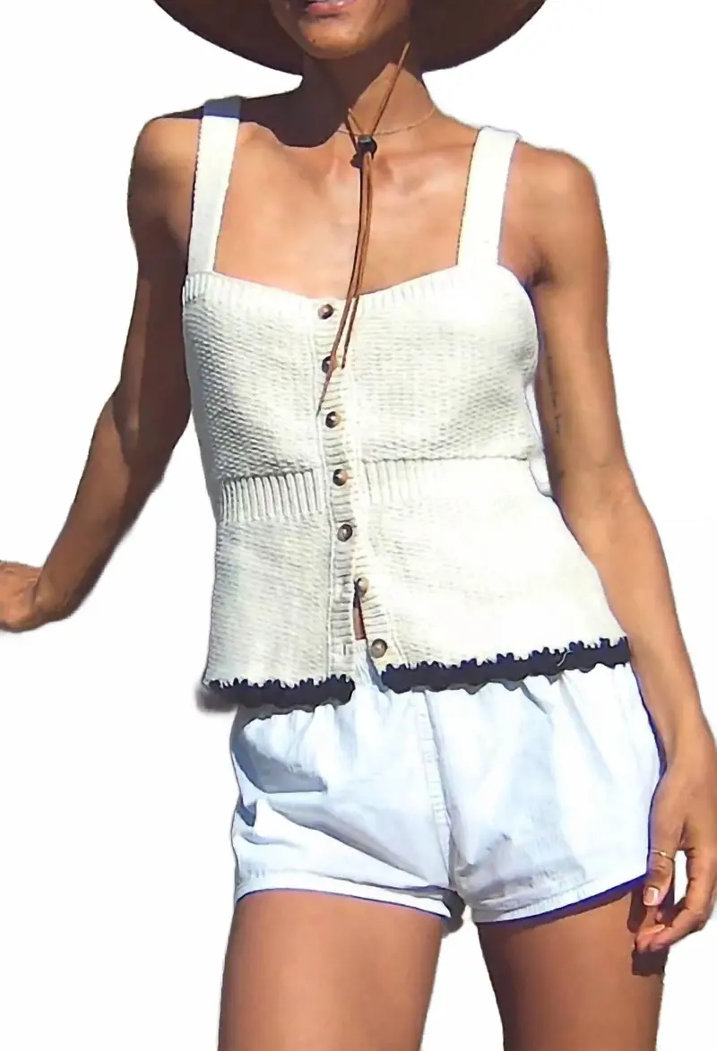 Iren Knit Top In Ivory 1