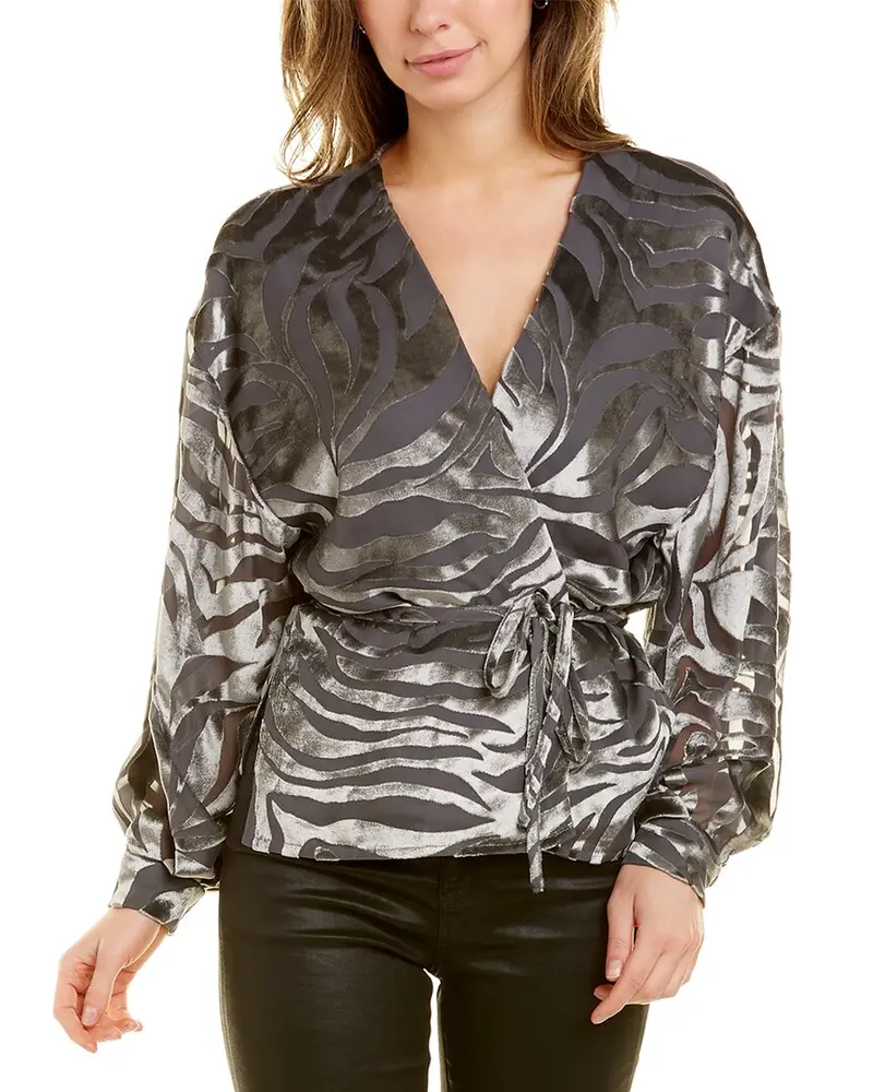Iro Nurat Silk-Blend Wrap Top 1