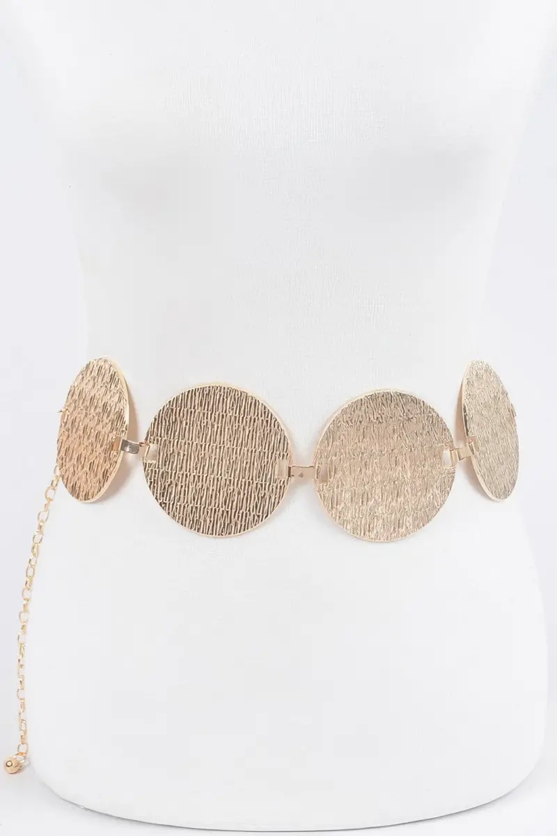 Iron Circular Plated Plus Size Belt 1