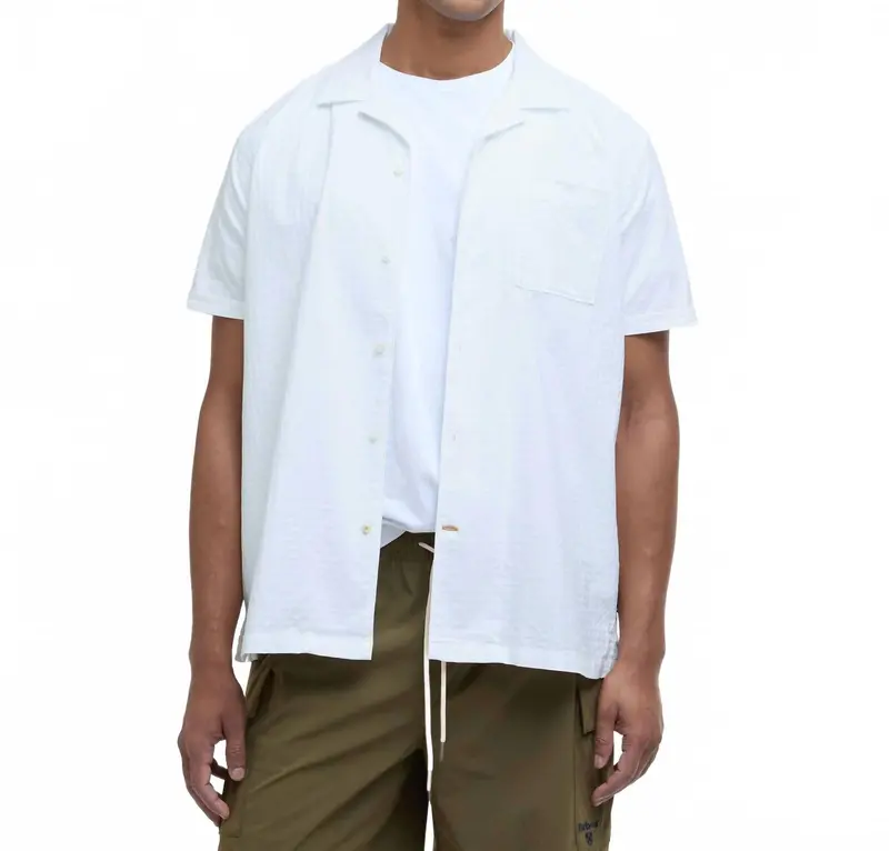 Irvine Textured Shirt In White 1