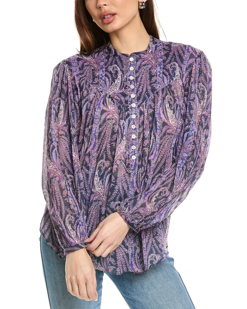 Isabel Marant E'toile Zarga Silk-Blended Blouse 1