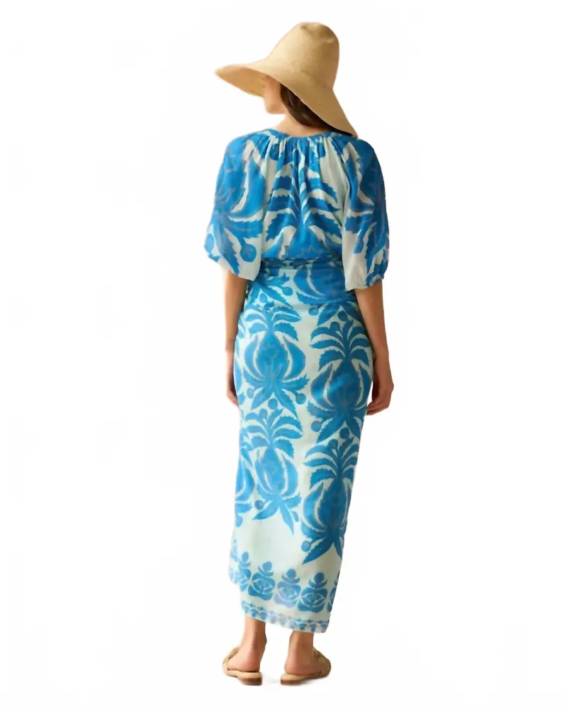 Isla V Neck Blouse In Nikita Lago 2