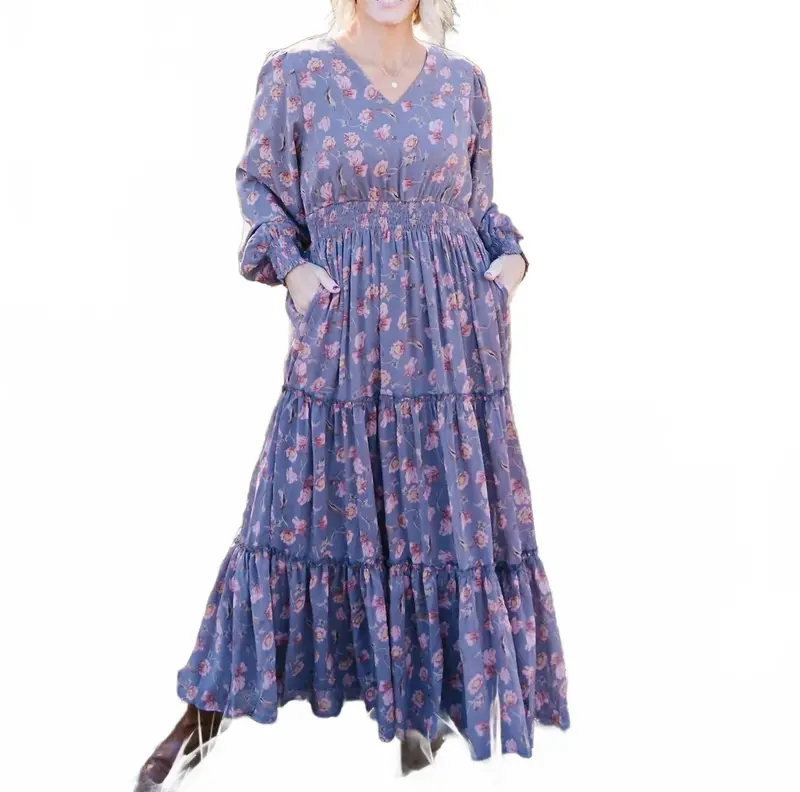 Jacey Maxi Dress In Gray 1