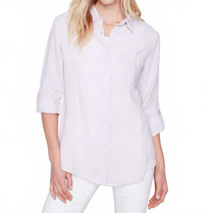 Jacquard Blouse In Lavender 1