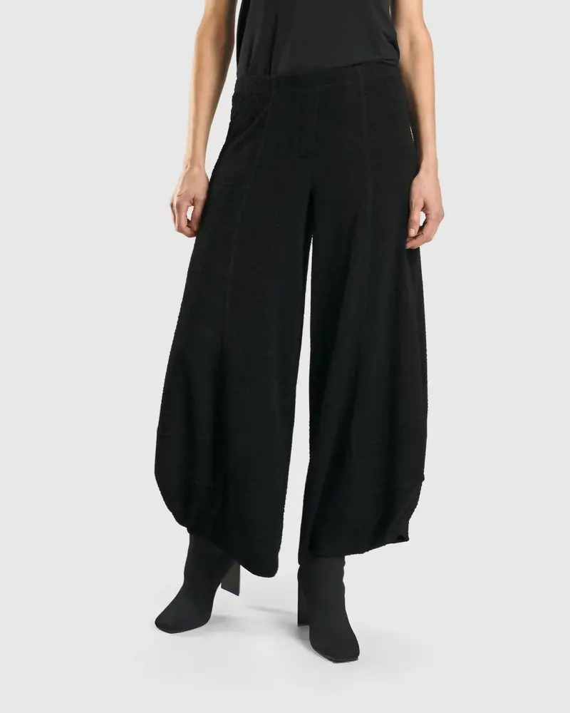 Jacquard Punto Pants In Black 1