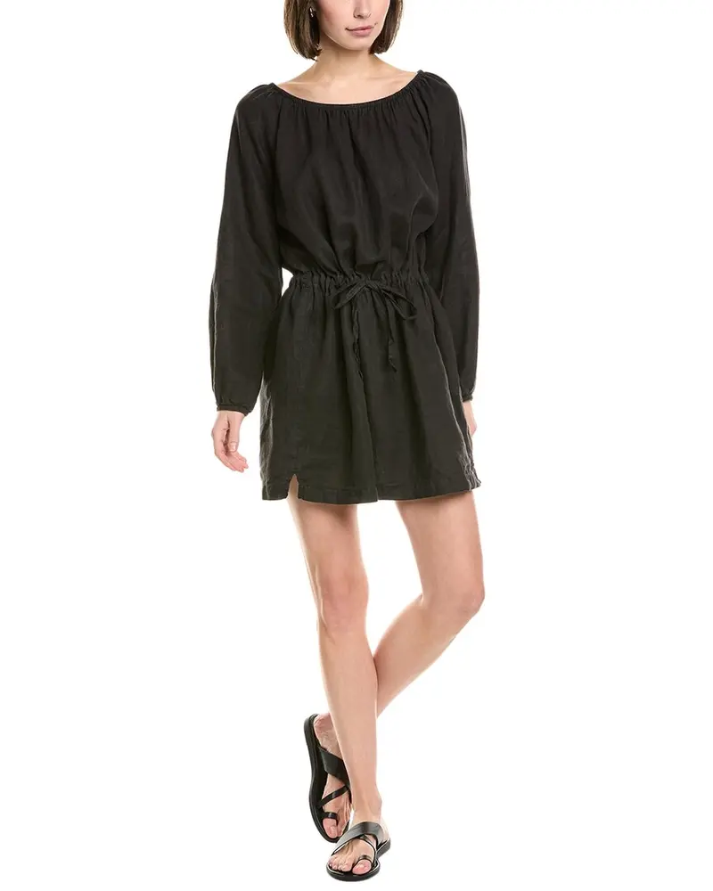 James Perse Gathered Linen Mini Dress 1