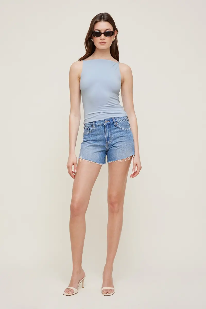 James Relaxed Mid Rise Denim Shorts 1